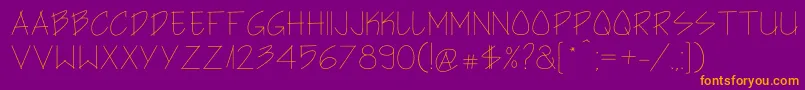 ArchitectsHand Font – Orange Fonts on Purple Background