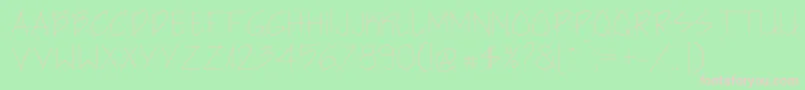 ArchitectsHand Font – Pink Fonts on Green Background