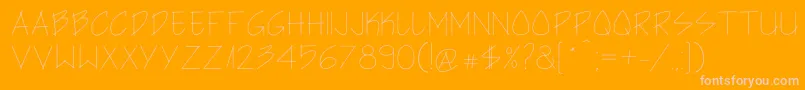 ArchitectsHand-Schriftart – Rosa Schriften auf orangefarbenem Hintergrund