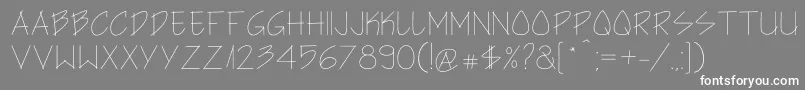 フォントArchitectsHand – 灰色の背景に白い文字