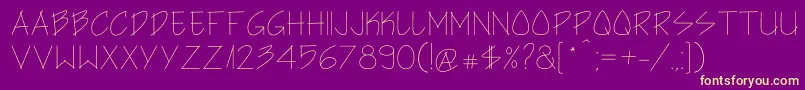 ArchitectsHand Font – Yellow Fonts on Purple Background