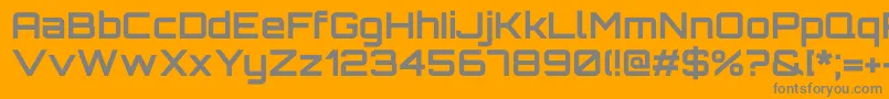 フォントOrbitronBold – オレンジの背景に灰色の文字