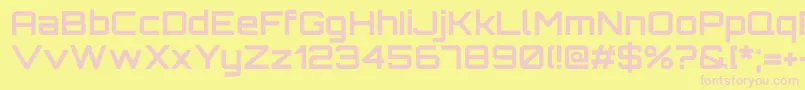 OrbitronBold Font – Pink Fonts on Yellow Background