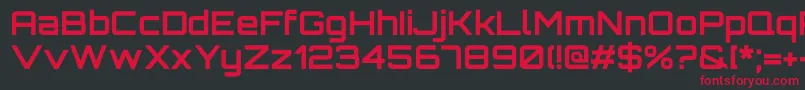 OrbitronBold Font – Red Fonts on Black Background