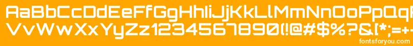 フォントOrbitronBold – オレンジの背景に白い文字