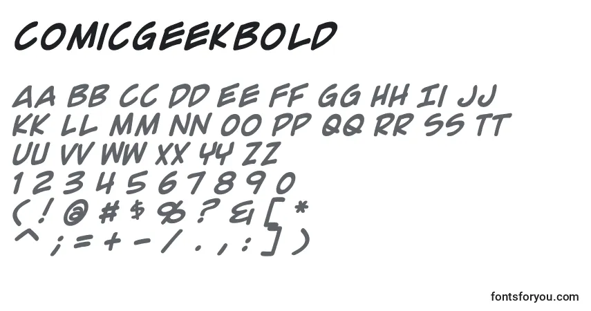 Police ComicGeekBold - Alphabet, Chiffres, Caractères Spéciaux