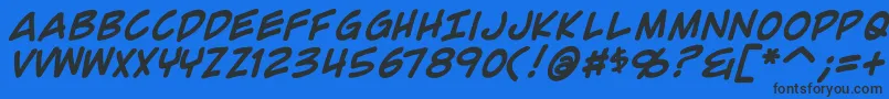 ComicGeekBold Font – Black Fonts on Blue Background