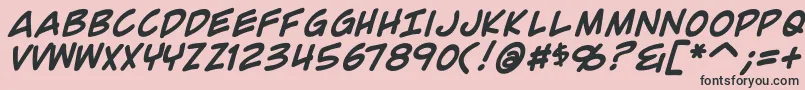 ComicGeekBold Font – Black Fonts on Pink Background