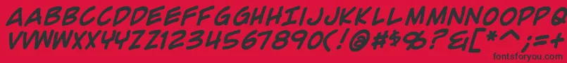 ComicGeekBold Font – Black Fonts on Red Background