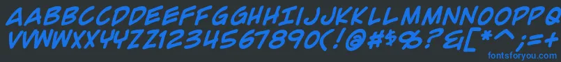 ComicGeekBold Font – Blue Fonts on Black Background