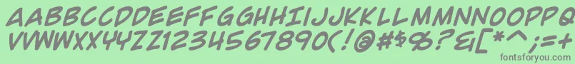 ComicGeekBold Font – Gray Fonts on Green Background