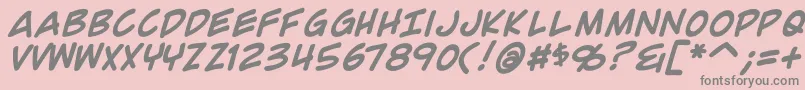 ComicGeekBold Font – Gray Fonts on Pink Background