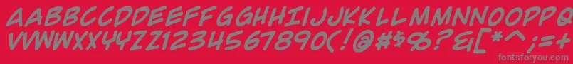 ComicGeekBold Font – Gray Fonts on Red Background