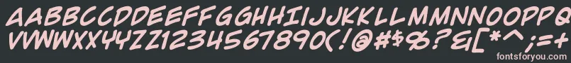 ComicGeekBold Font – Pink Fonts on Black Background