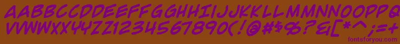 ComicGeekBold Font – Purple Fonts on Brown Background