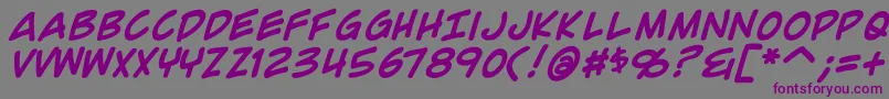 ComicGeekBold Font – Purple Fonts on Gray Background