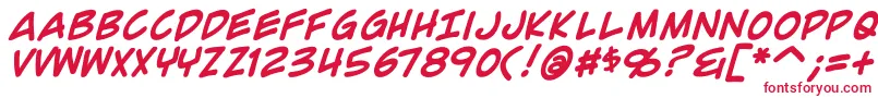 ComicGeekBold-fontti – punaiset fontit valkoisella taustalla