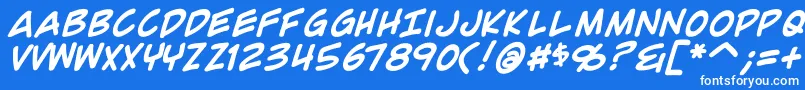 ComicGeekBold Font – White Fonts on Blue Background