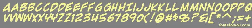 ComicGeekBold Font – Yellow Fonts on Gray Background