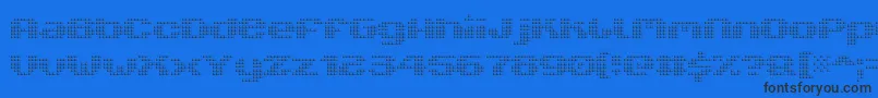 V5XtenderLoin Font – Black Fonts on Blue Background