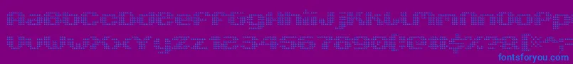 フォントV5XtenderLoin – 紫色の背景に青い文字
