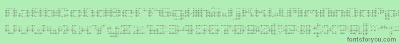 fuente V5XtenderLoin – Fuentes Grises Sobre Fondo Verde