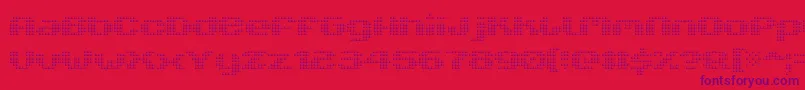 V5XtenderLoin Font – Purple Fonts on Red Background