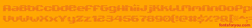 fuente V5XtenderLoin – Fuentes Rojas Sobre Fondo Naranja