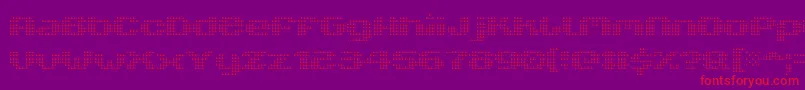 V5XtenderLoin Font – Red Fonts on Purple Background