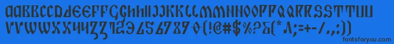 Шрифт Piperc – чёрные шрифты на синем фоне