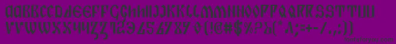 Piperc-Schriftart – Schwarze Schriften auf violettem Hintergrund