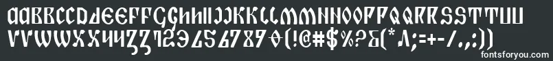Piperc-Schriftart – Weiße Schriften auf schwarzem Hintergrund