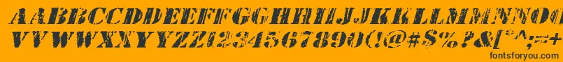 Wetworksexpandital Font – Black Fonts on Orange Background