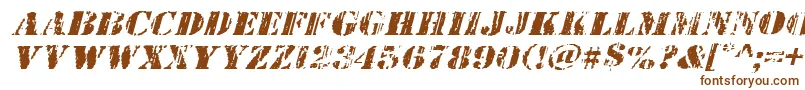 Шрифт Wetworksexpandital – коричневые шрифты на белом фоне
