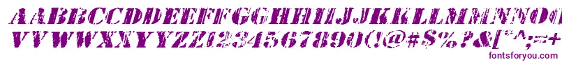 Шрифт Wetworksexpandital – фиолетовые шрифты на белом фоне