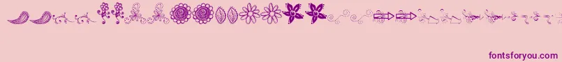 MtfFunkFusion Font – Purple Fonts on Pink Background