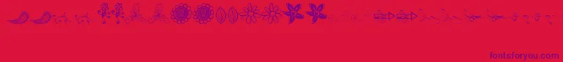 MtfFunkFusion Font – Purple Fonts on Red Background