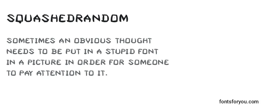 Review of the Squashedrandom Font