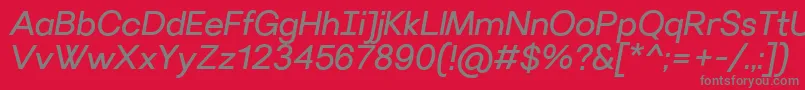 fuente VillerayItalic – Fuentes Grises Sobre Fondo Rojo