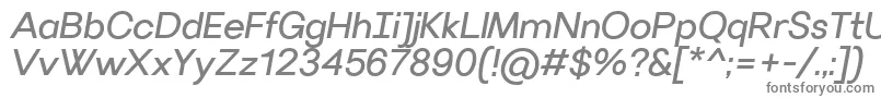 フォントVillerayItalic – 白い背景に灰色の文字