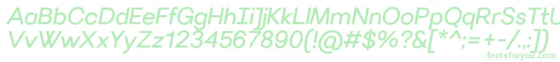 VillerayItalic Font – Green Fonts on White Background