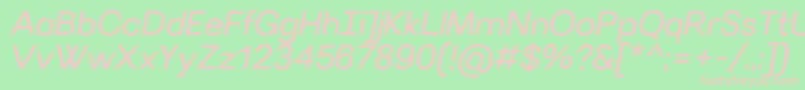 VillerayItalic Font – Pink Fonts on Green Background