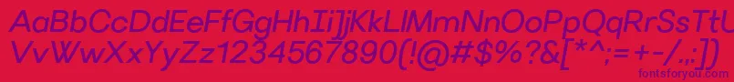 VillerayItalic Font – Purple Fonts on Red Background