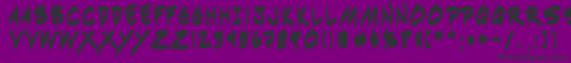 フォントIndiksb0 – 紫の背景に黒い文字