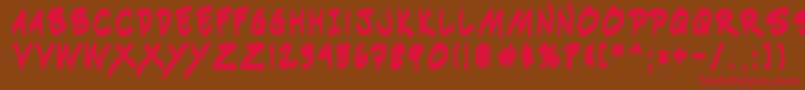 Indiksb0 Font – Red Fonts on Brown Background