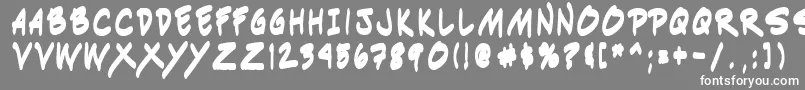 フォントIndiksb0 – 灰色の背景に白い文字