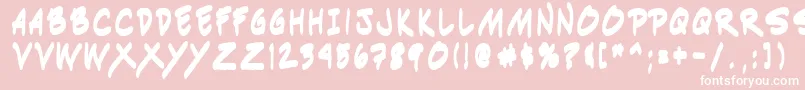 Indiksb0 Font – White Fonts on Pink Background