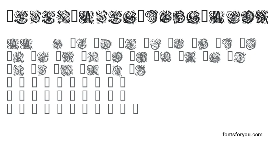 Schriftart SevenWavesSighsSalome – Alphabet, Zahlen, spezielle Symbole