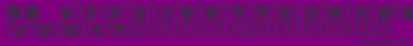 フォントSevenWavesSighsSalome – 紫の背景に黒い文字