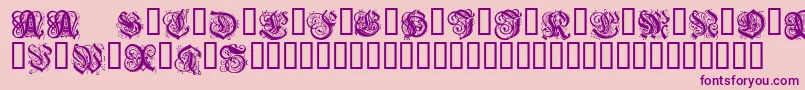 SevenWavesSighsSalome-fontti – violetit fontit vaaleanpunaisella taustalla